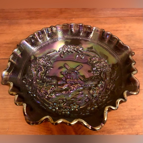 Other - Amethyst Carnival glass bowl